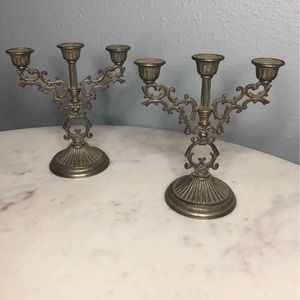 Brass Candelabras Set of 2